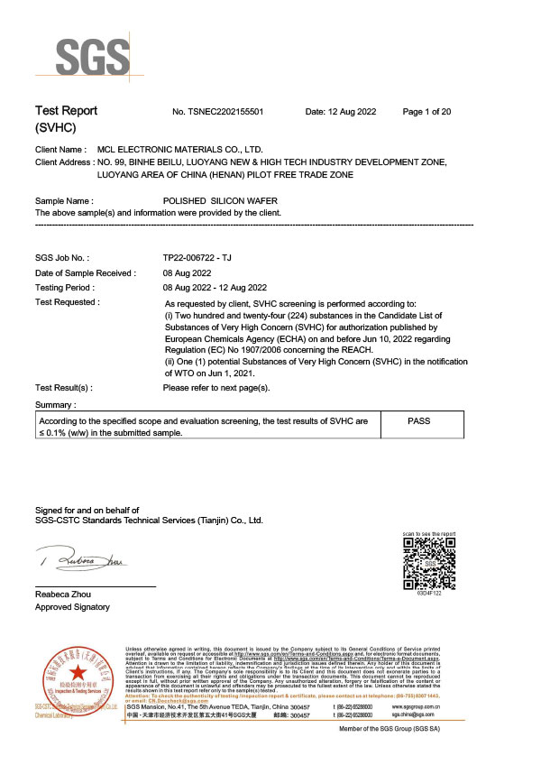 SGS Test Report